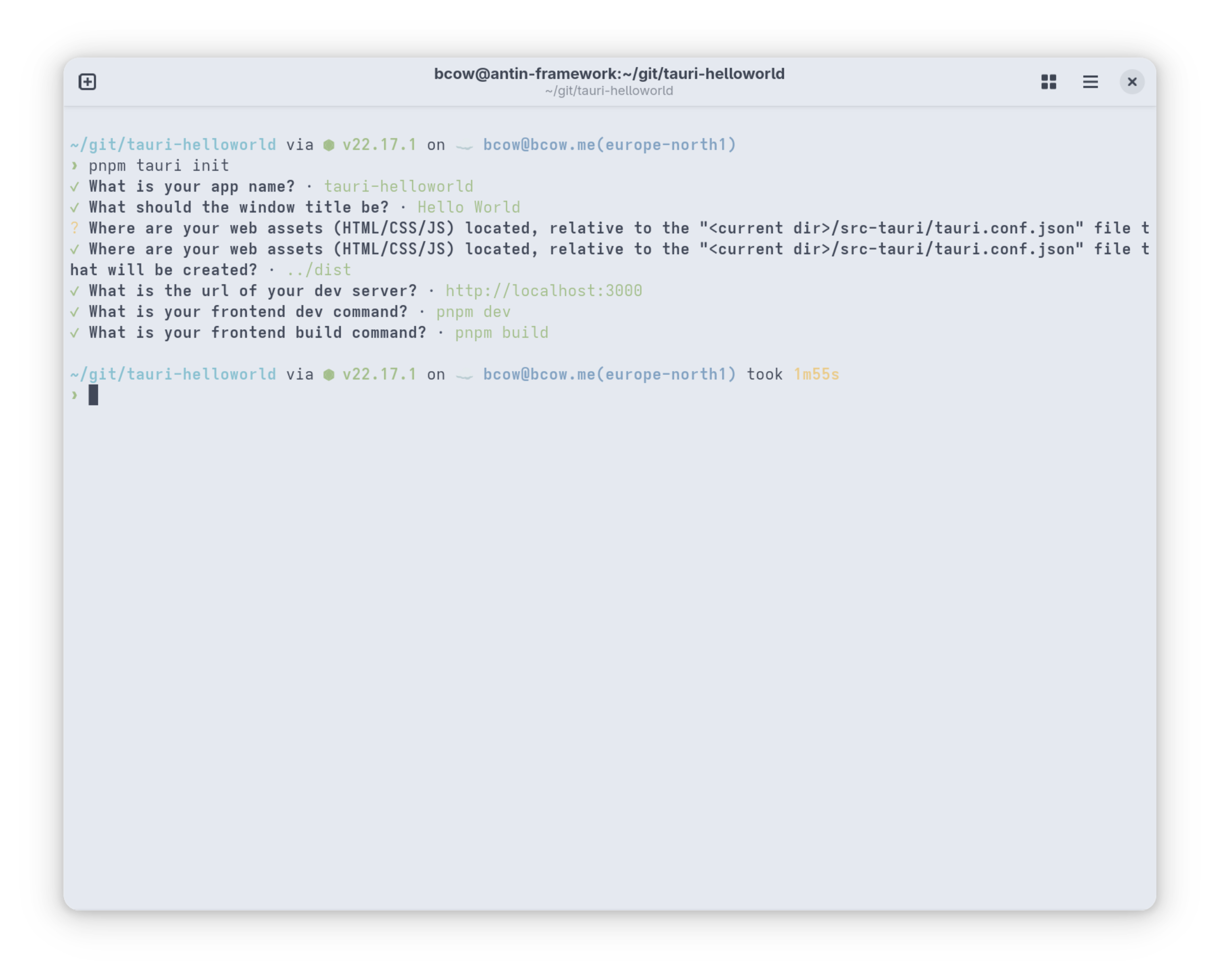 Initialize Tauri